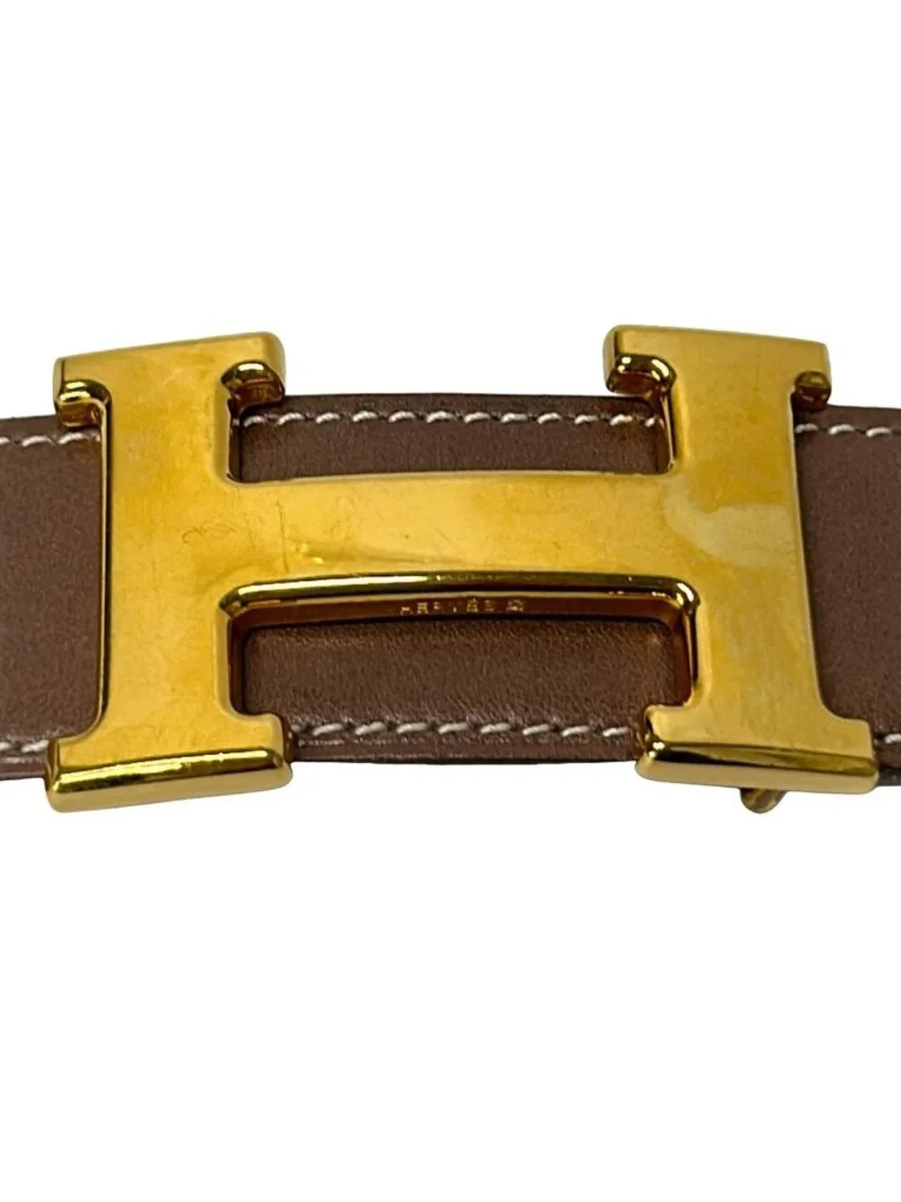 Hermes Belt 75 Gray Me Light Brown Gold 75 Reversible